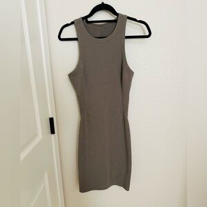 Lululemon Athletica Ribbed Sleeveless Dress Olive Green